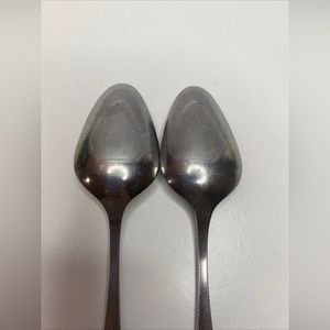 A Pair Vintage Towle SCC Supreme Japan Stainless Steel Soupspoons